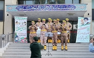 حضور و  اجرای گروه موزیک رزم نوازان سپاه فجر در دانشکده پزشکی به مناسبت هفته دفاع مقدس